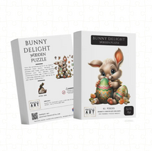Load image into Gallery viewer, A4 Bunny Delight Wooden Puzzle
