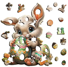 Load image into Gallery viewer, A4 Bunny Delight Wooden Puzzle
