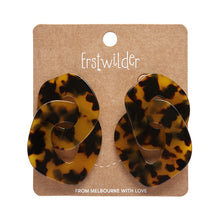 Load image into Gallery viewer, Statement Tort Chunky Chain Earrings - Brown - Erstwilder x Iris Apfel