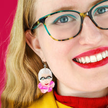 Load image into Gallery viewer, Pretty in Pom Poms Iris Drop Earrings - Erstwilder x Iris Apfel