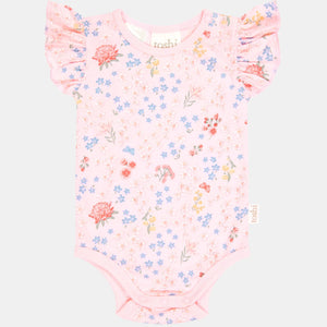 Acacia Blossom Short Sleeve Matilda Onesie - Toshi