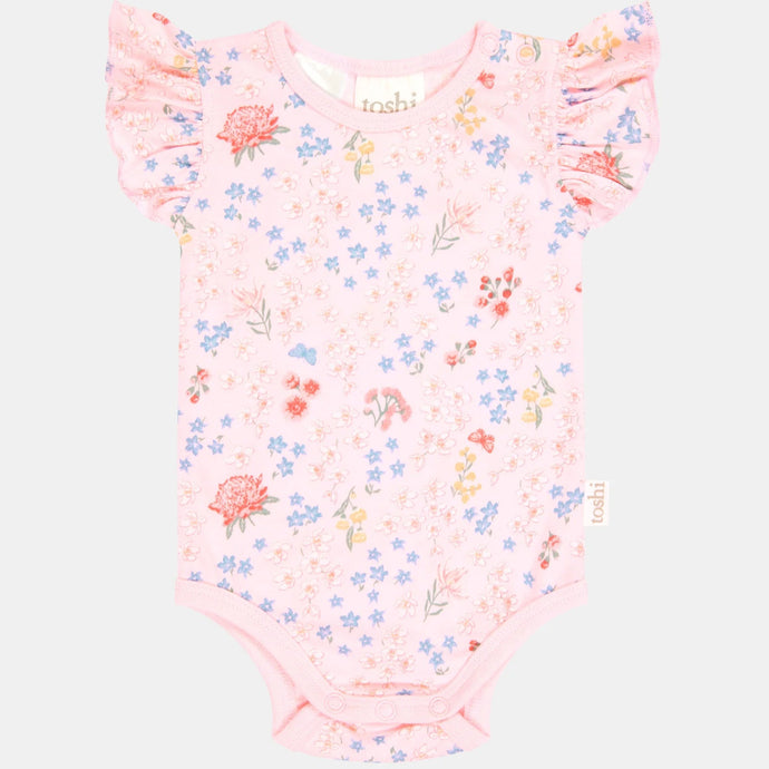 Acacia Blossom Short Sleeve Matilda Onesie - Toshi