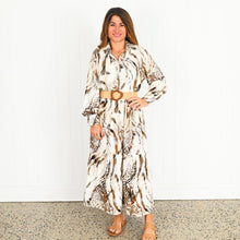 Load image into Gallery viewer, &quot;Alexandria&quot; Dress in Snow Leopard Print
