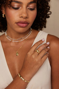 Alina Opal Gold Cuff - ToniMay