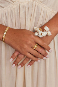 Alina Opal Gold Band Ring - ToniMay
