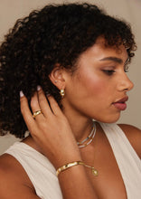 Load image into Gallery viewer, Alina Opal Gold Hoops - ToniMay