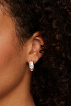 Load image into Gallery viewer, Alina Opal Silver Hoops - ToniMay
