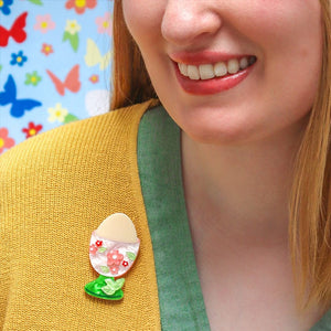 All Yolks Aside Brooch - Erstwilder Hoppy Easter