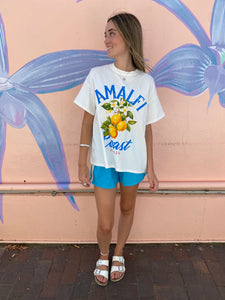 'Amalfi Coast' Blue T-Shirt & Short Set - By Frankie