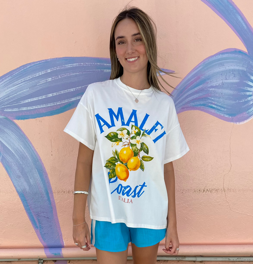 'Amalfi Coast' Blue T-Shirt & Short Set - By Frankie