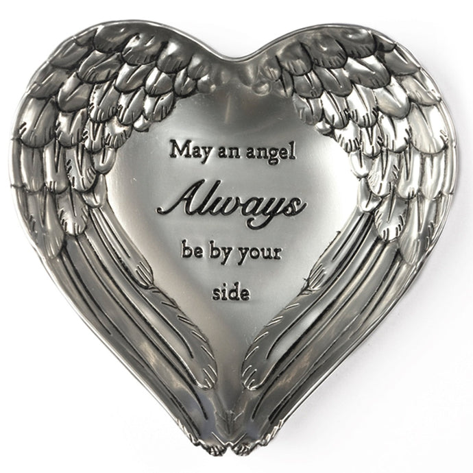 'May an Angel Always be by Your Side' Angel Wing Dish