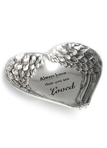 'Always Know That You are Loved' Angel Wing Dish