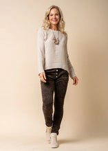 Load image into Gallery viewer, Latte Angerona Linen Blend Top