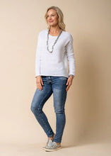 Load image into Gallery viewer, White Angerona Linen Blend Top