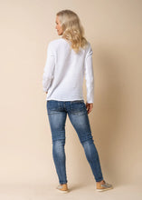 Load image into Gallery viewer, White Angerona Linen Blend Top