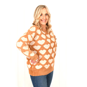"Autumn" Heart Sweater