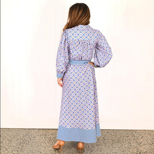 "Megan" Dress in Retro Revival Print - Palm Cove