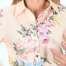 Load image into Gallery viewer, &quot;Charlie&quot; Shirt in Apricot Floral Print - Palm Cove