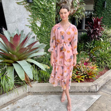 Load image into Gallery viewer, &quot;Malia&quot; Pink Pineapple Sheer Dress