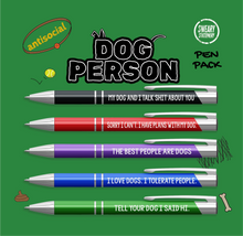 Load image into Gallery viewer, 'Anti Social Dog Person' Pen Pack