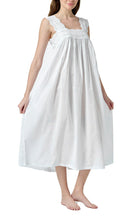 Load image into Gallery viewer, White Sleeveless Nightie with Lace Detail