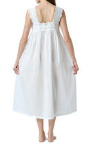 Load image into Gallery viewer, White Sleeveless Nightie with Lace Detail