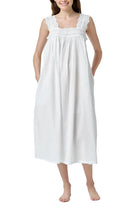 Load image into Gallery viewer, White Sleeveless Nightie with Lace Detail