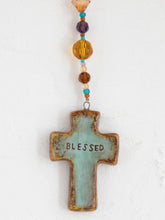 Load image into Gallery viewer, Artisan Cross Ceramic Car Charm