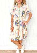 Load image into Gallery viewer, &quot;Ellie&quot; Tiered Dress in Aussie Sunday&#39;s Print - Palm Cove