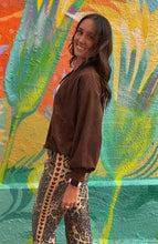 Load image into Gallery viewer, Brown Heart Dark Leopard Racer Pant - By Frankie