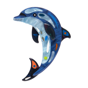 The Boastful Bottlenose Dolphin Brooch - Erstwilder x Pete Cromer