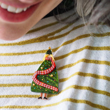 Load image into Gallery viewer, Snug as a Bug Brooch - Erstwilder Merry Kitschmas