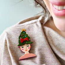 Load image into Gallery viewer, Fresh Festive Do Brooch - Erstwilder Merry Kitschmas