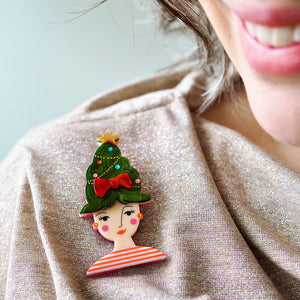 Fresh Festive Do Brooch - Erstwilder Merry Kitschmas