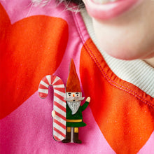 Load image into Gallery viewer, Treat Yo Elf Brooch - Erstwilder Merry Kitschmas