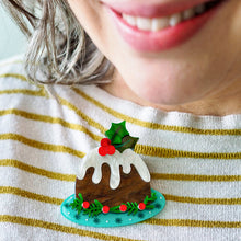 Load image into Gallery viewer, Pudding For All Brooch - Erstwilder Merry Kitschmas