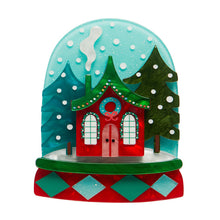 Load image into Gallery viewer, Seasonal Snow Globe Brooch - Erstwilder Merry Kitschmas