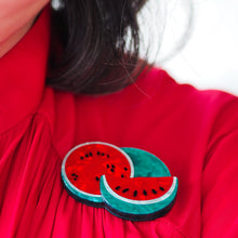 Load image into Gallery viewer, Viva la Vida Watermelons Brooch - Erstwilder x Frida Kahlo