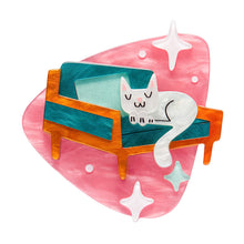 Load image into Gallery viewer, Susan the Sleeping Kitty Brooch - Erstwilder x Atomic Abode