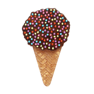 Sprinkles Ice Cream Cake Cone Brooch - Erstwilder x Katherine Sabbath