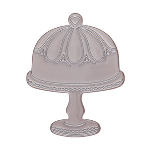 Silver Classic Cake Stand Mini Brooch - Erstwilder x Katherine Sabbath