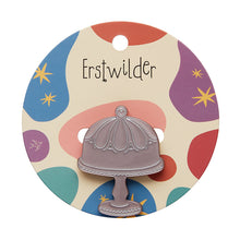 Load image into Gallery viewer, Silver Classic Cake Stand Mini Brooch - Erstwilder x Katherine Sabbath