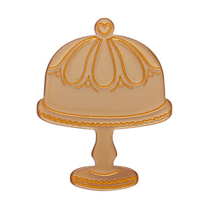 Gold Classic Cake Stand Mini Brooch - Erstwilder x Katherine Sabbath