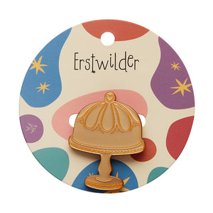 Gold Classic Cake Stand Mini Brooch - Erstwilder x Katherine Sabbath