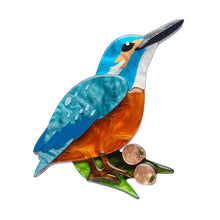 Load image into Gallery viewer, Flash the Kingfisher Brooch - Erstwilder Australiana