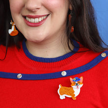 Load image into Gallery viewer, Susan the Corgi Brooch - Erstwilder London Calling