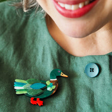 Load image into Gallery viewer, Mighty Mallard Brooch - Erstwilder x Jocelyn Proust