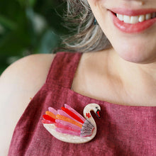 Load image into Gallery viewer, Serene Swan Brooch - Erstwilder x Jocelyn Proust