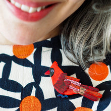 Load image into Gallery viewer, Crimson Cardinal Brooch - Erstwilder x Jocelyn Proust