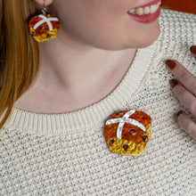 Load image into Gallery viewer, Hot Cross Cravings Brooch - Erstwilder Easter Treats